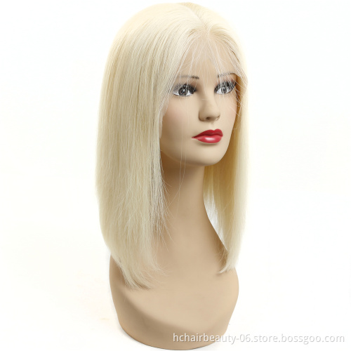 613 blonde 13x4 deep part lace frontal bob wigs brazilian virgin human hair lace frontal short bob wigs 613 blonde bob wig